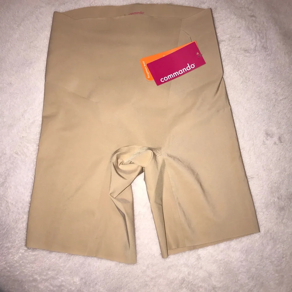 Commando Women's Beige Solid Control High Waist Shorts Shapewear Size S New - Picture 3 of 12